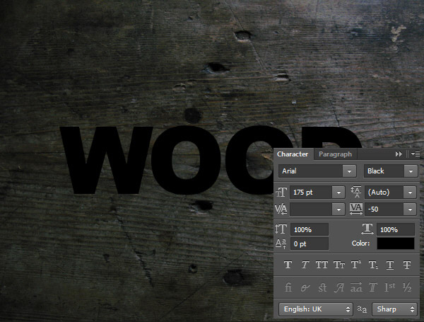 Create a Wood Text effect in Photoshop 4