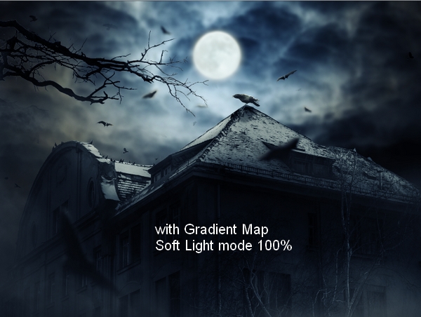 Create a Haunted House Scene with Photoshop 46