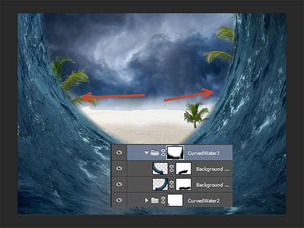 Create a Parting Sea Photo Manipulation in Photoshop 21