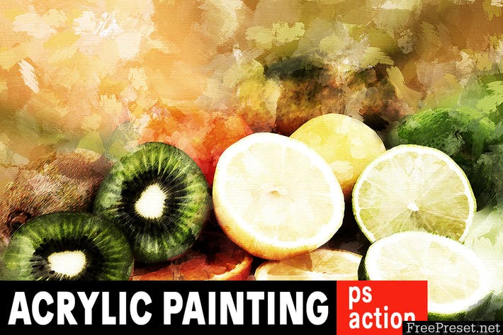 Acrylic Painting Photoshop Action EVFJ6Q