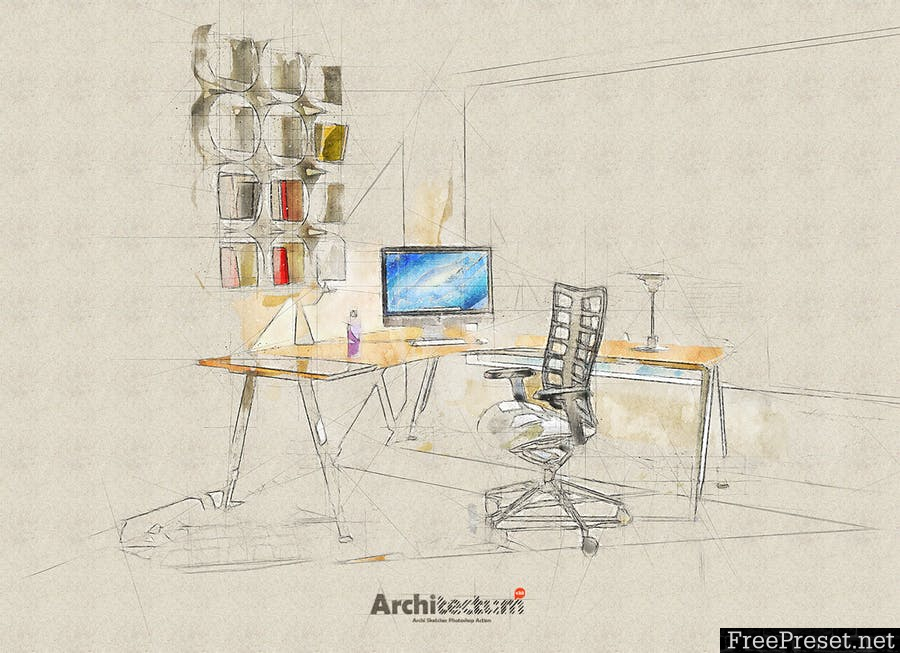 Architectum 3 - Archi Sketcher Photoshop Action XU679B