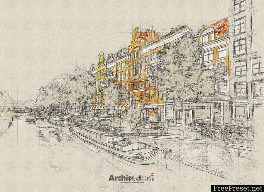 Architectum 3 - Archi Sketcher Photoshop Action XU679B