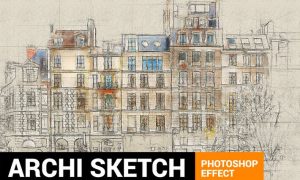 Architectum 3 - Archi Sketcher Photoshop Action XU679B