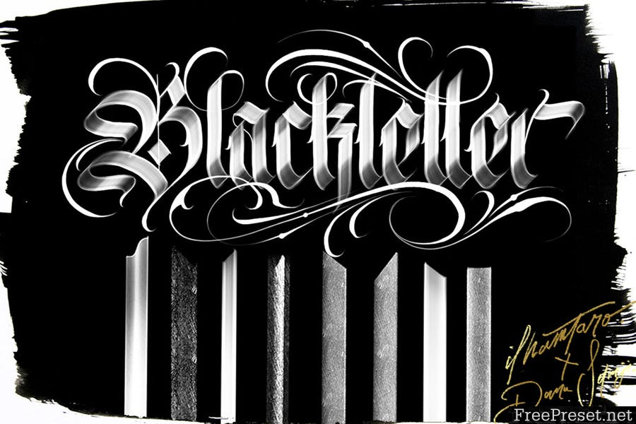 Blackletter Brush for Procreate - PSD