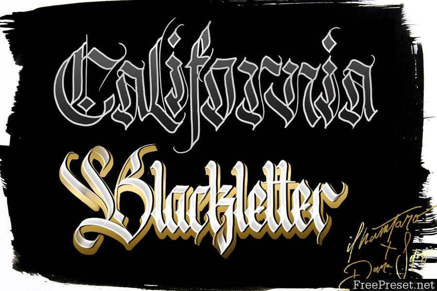 Blackletter Brush for Procreate - PSD