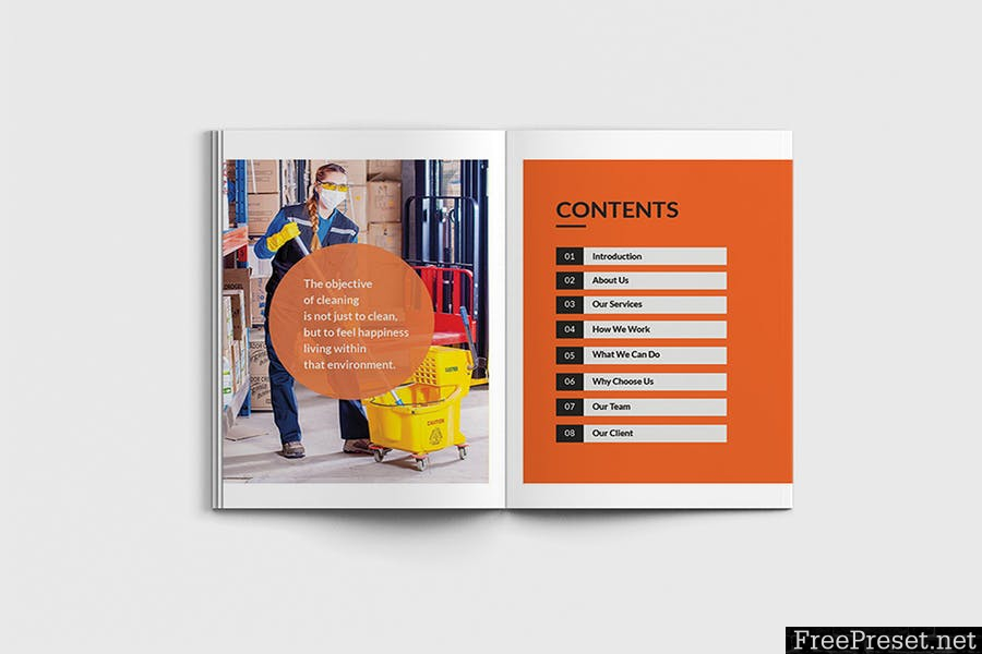 Cleancore - A4 Cleaning Service Brochure Template