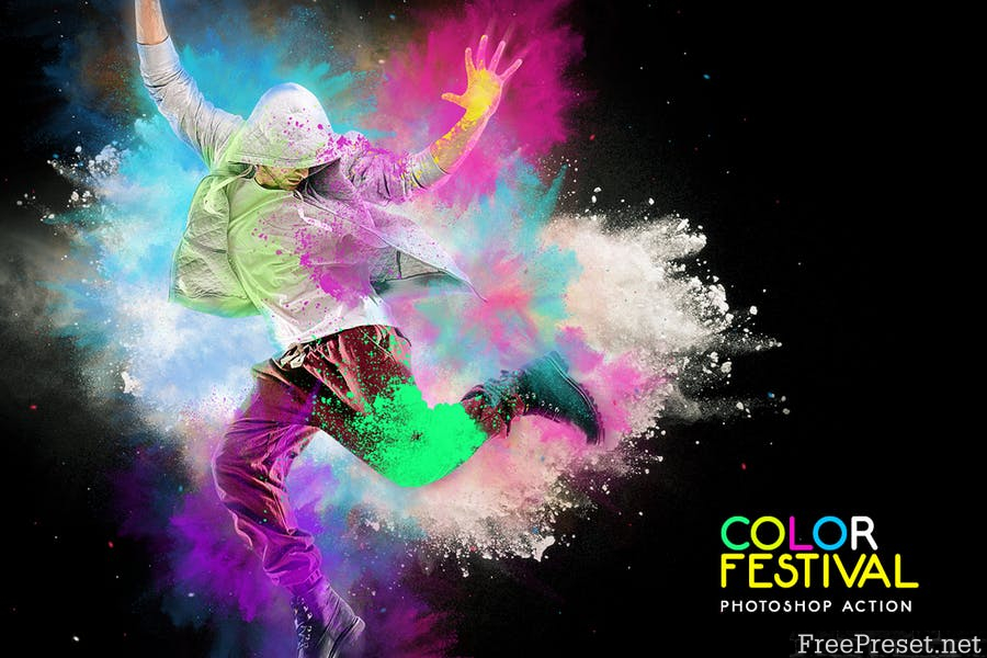 Color Festival Photoshop Action NU737P