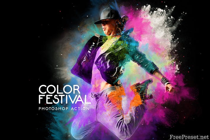 Color Festival Photoshop Action NU737P