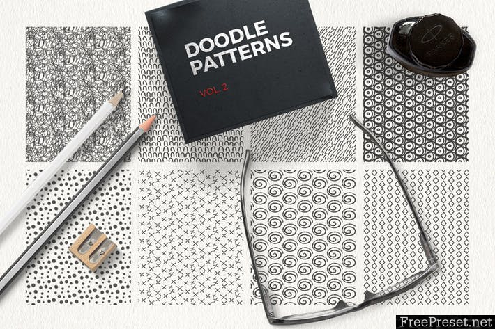 Doodle Patterns H85PKS - AI, PNG