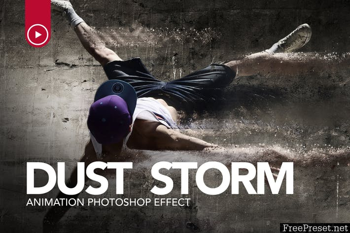 Dust Storm Animation Photoshop Action WA68R5