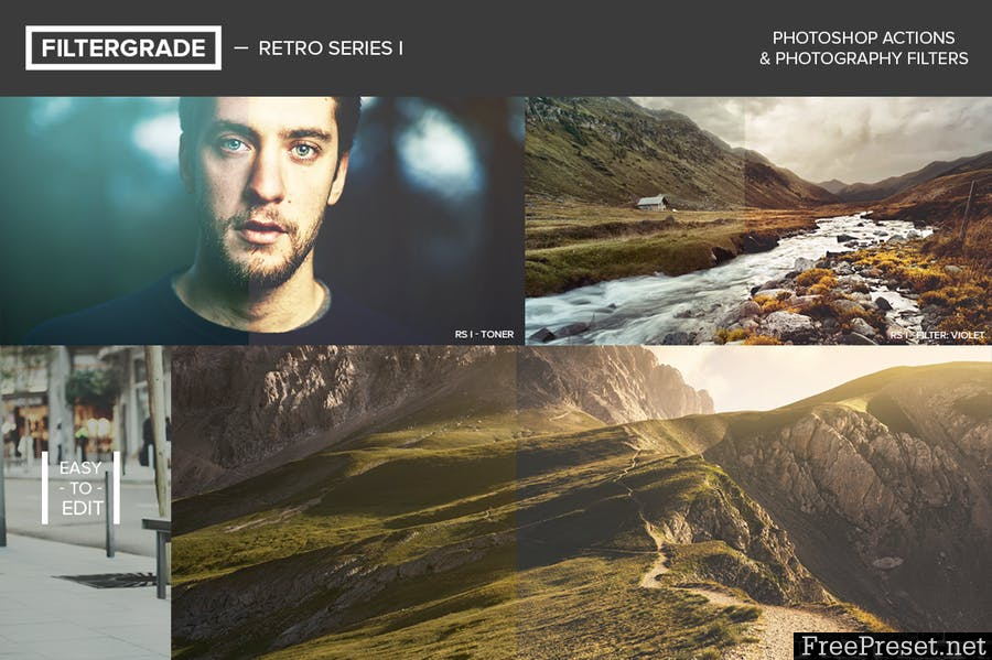 FilterGrade Retro Series I Photoshop Actions - ZWVVLK