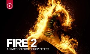 Fire Animation Photoshop Action version 2 WFFBJM
