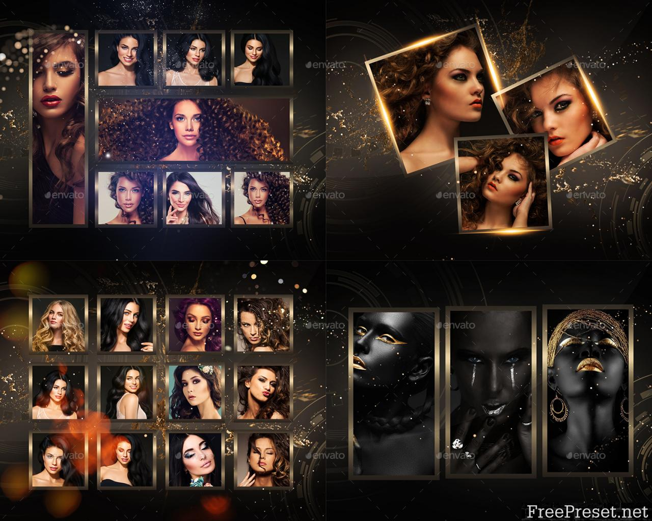 Golden Photo Frame Template 23817622