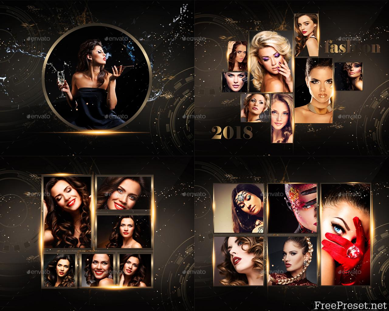 Golden Photo Frame Template 23817622