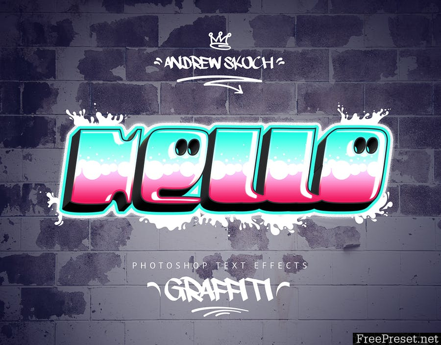 Graffiti Text Effects - 10 PSD