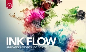 Ink Flow Animation Photoshop Action 52XSLJ