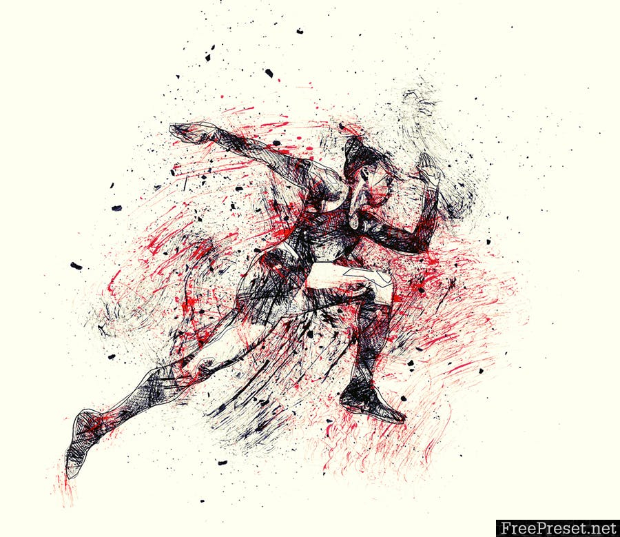 Ink Scribbles Animation Photoshop Action RTM7BR