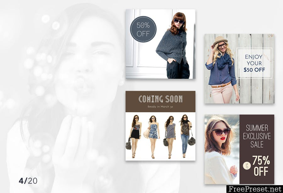 Instagram Promotional Banner Template  4JZWMW [PSD]