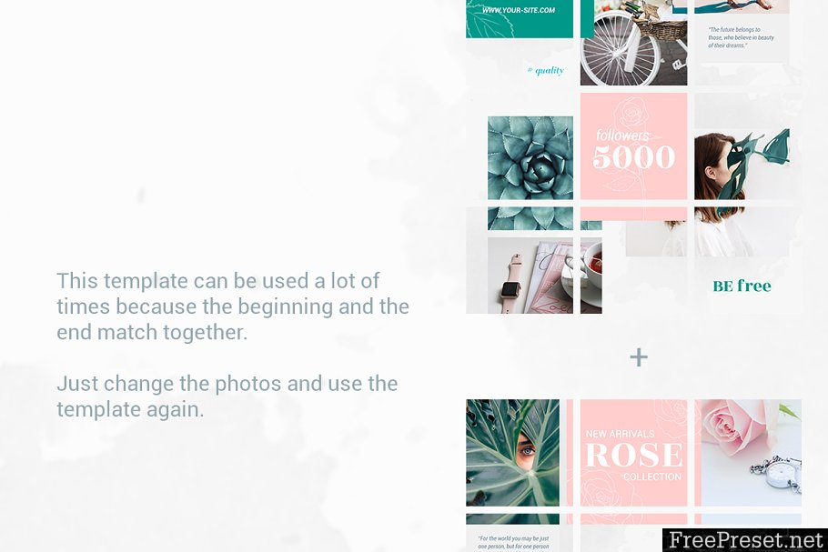 Instagram Puzzle Template - Rose 3606679