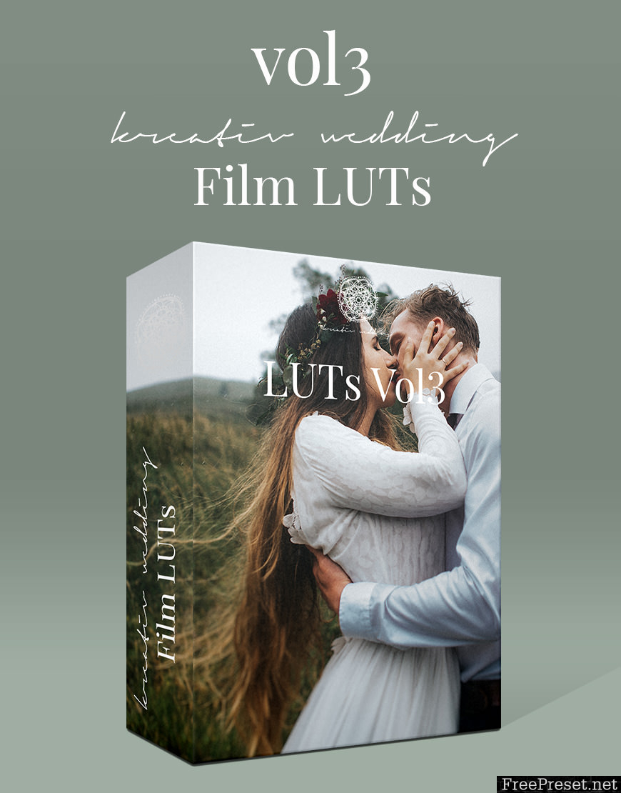 Kreativ Wedding LUTs Vol1 - Vol3 (Win/Mac)