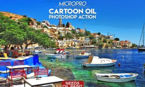 MicroPro Cartoon Oil Photoshop Action V9PHHV