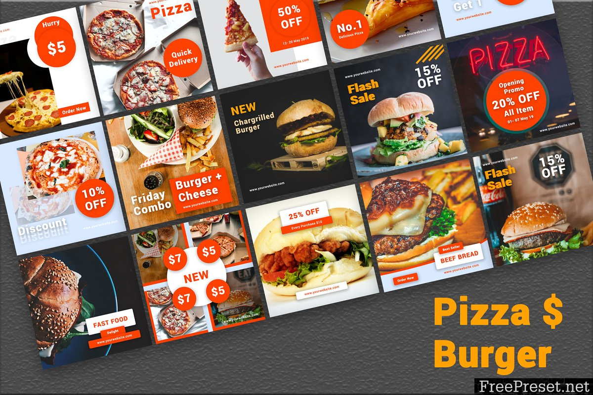 Pizza & Burger- Social Media Bundle 3753327