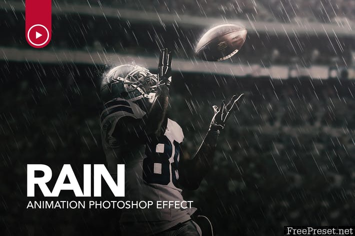 Rain Animation Photoshop Action 7BASPH