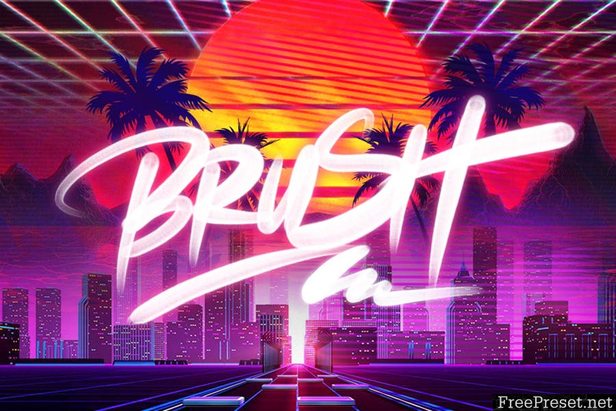 RETRO WAVE BRUSH FOR PROCREATE - PSD