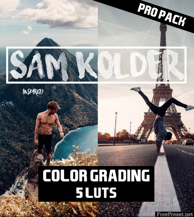 SAM KOLDER (kold) 2018 // Pro Color Grading - Lut Pack (5 luts)