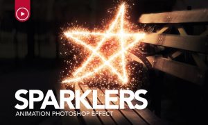 Sparklers Animation Photoshop Action GS4E9N