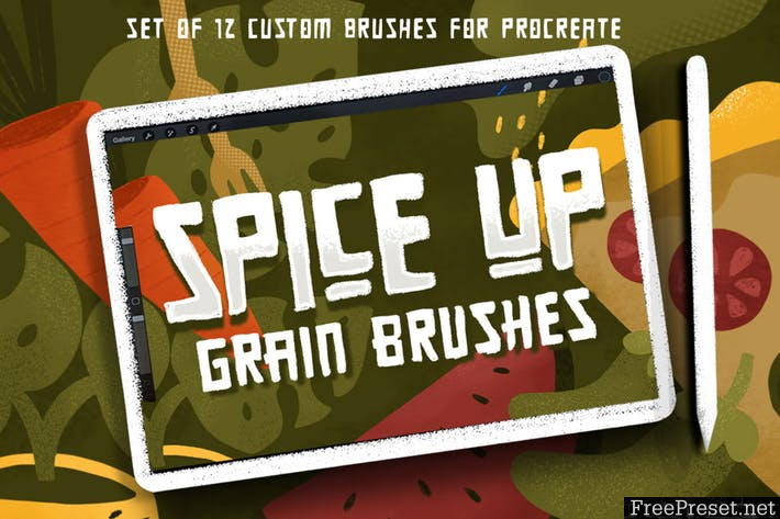 SPICE UP GRAIN BRUSHES for Procreate