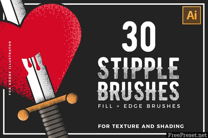 Stipple Brushes For Illustrator [AI]