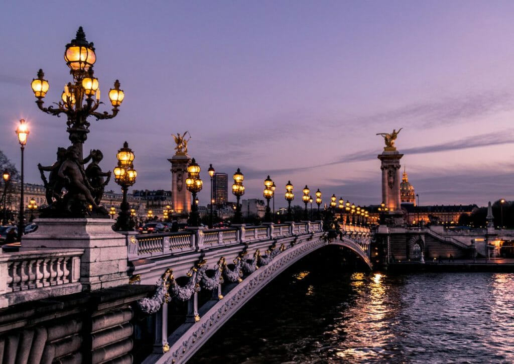 Pont Alexandre III in Paris, taken during the blue hour
