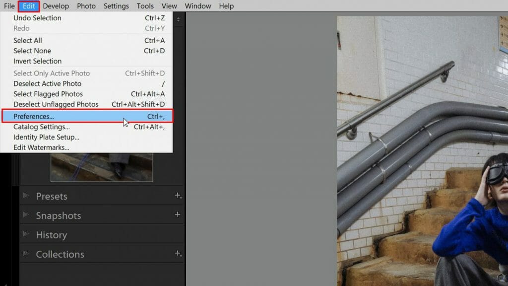 How to install lightroom presets manually by accessing the lightroom presets folder - step 1 screenshot