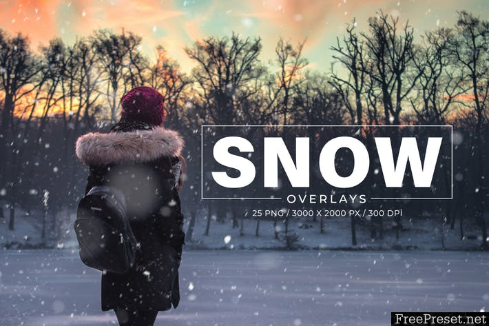 25 Snow Photoshop Overlays 43Q9F9