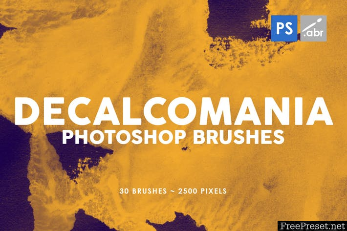 30 Decalcomania Photoshop Stamp Brushes UVFQ7K6