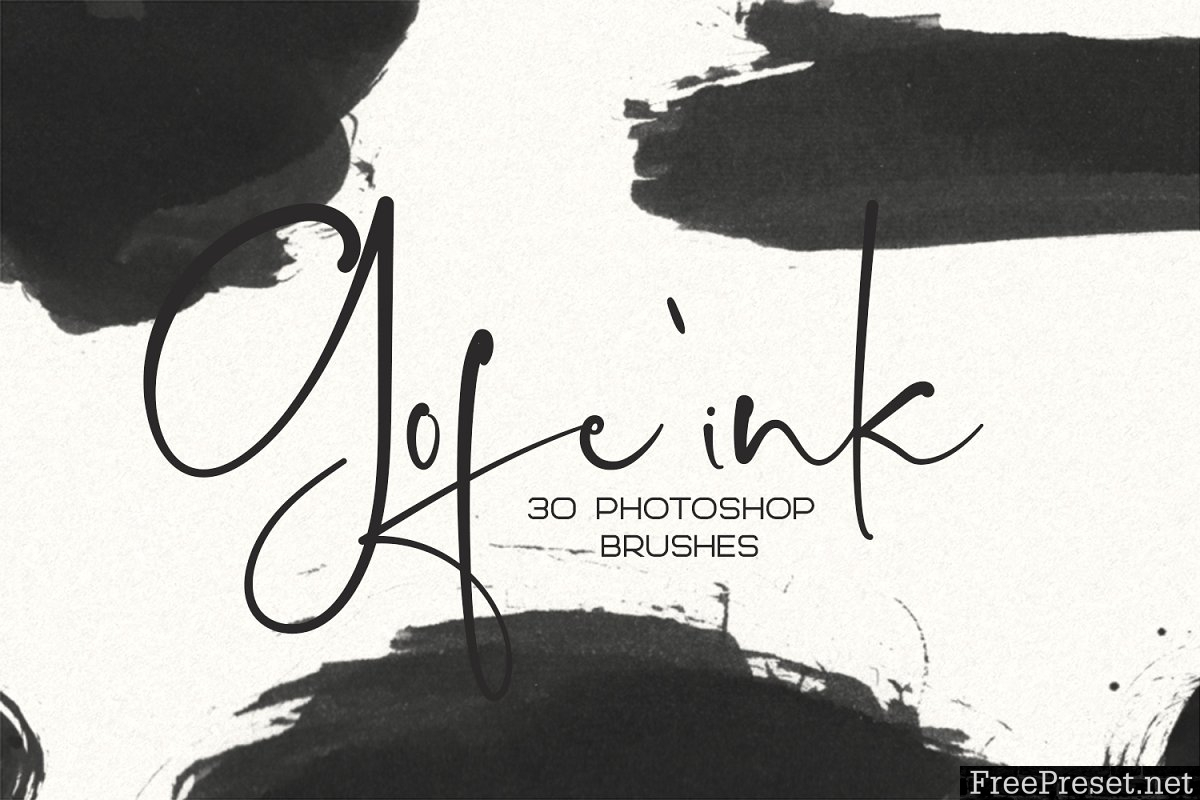 30 Gofe Ink Photoshop Brushes 3556166