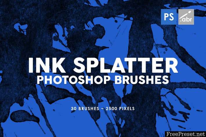 30 Ink Splatter Photoshop Brushes Vol. 2