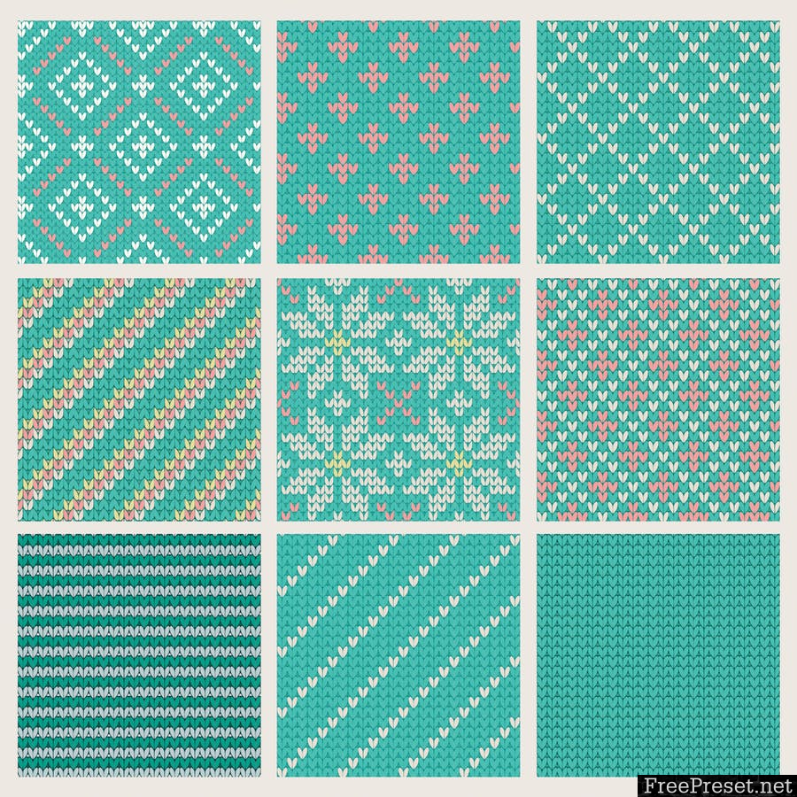 30 Seamless Knit Textures - AI, EPS, PNG, PSD