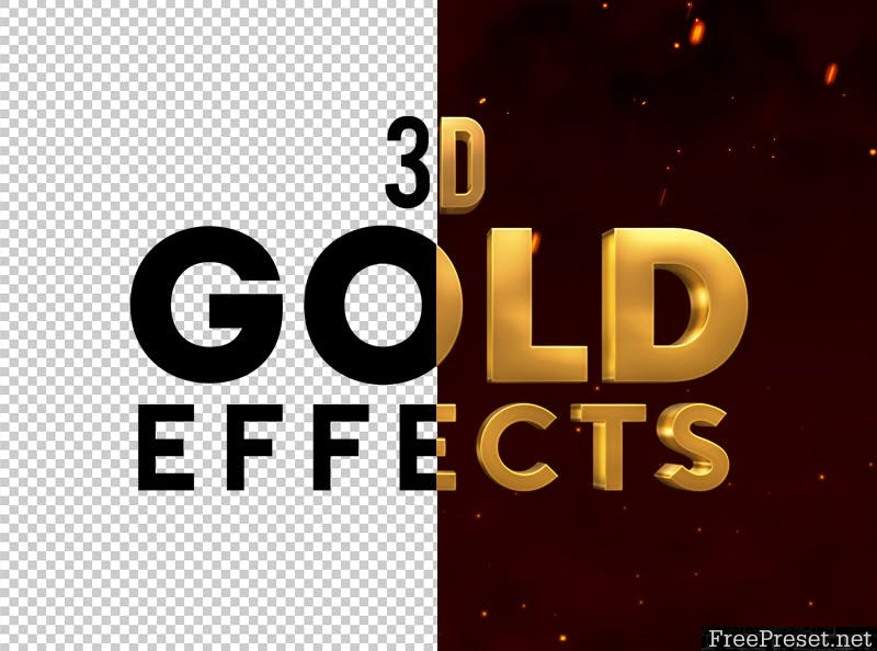 3D Metal & Gold Effects - ASL, PSD
