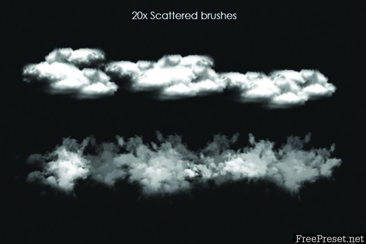 40 Cloud Brushes for Photoshop 3799716