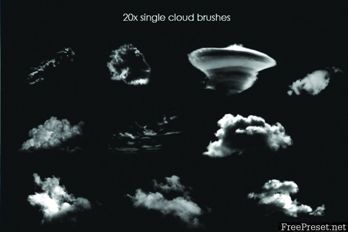 40 Cloud Brushes for Photoshop 3799716