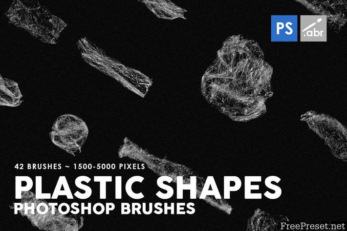 42 Plastic Shapes Photoshop Stamp Brushes V3BUGZW