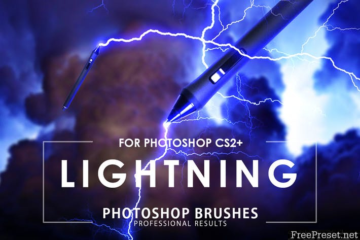 50 Lightning Photoshop Brushes -  ABR