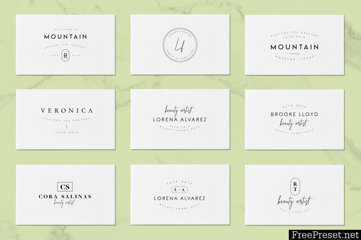 50 Trending Minimal Logo Bundle V03 3875124