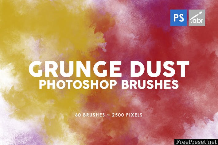 60 Grunge Dust Photoshop Stamp Brushes - ABR