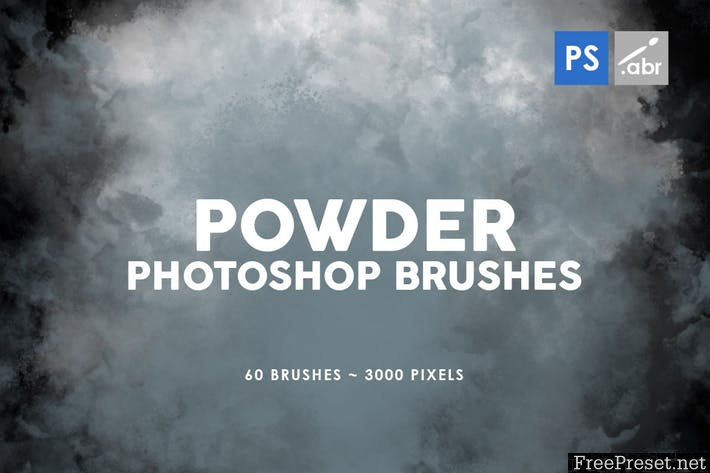 60 Powder Photoshop Stamp Brushes - ABR