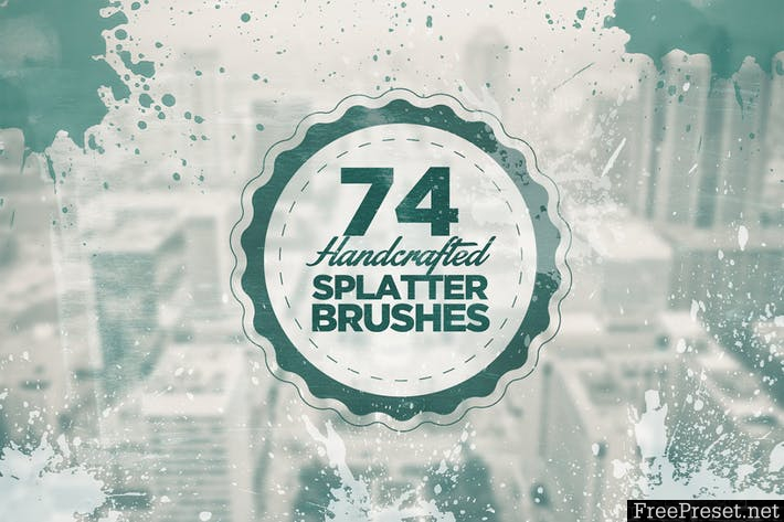 74 Handcrafted Splatter Brushes - ABR