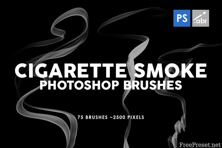 75 Cigarette Smoke Photoshop Stamp Brushes - ABR