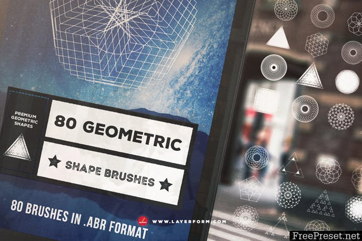 80 Geometric Shape Brushes - ABR